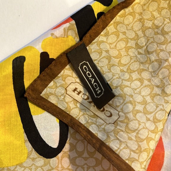 Coach silk and cotton square scarf - Picture 3 of 4
